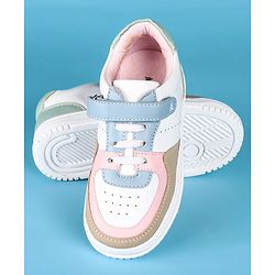 Pine Kids Velcro Closure Color Block Casual Shoes - Pink