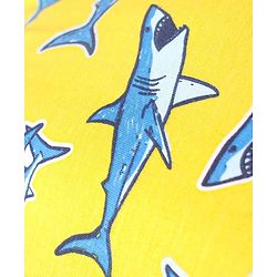 Pine Kids Single Jersey Knit Half Sleeves Night Suit With Shark Print - Yellow