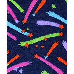Pine Kids Single Jersey Knit Half Sleeves Night Suit with Star Print - Navy Blue