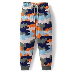 Pine Kids Single Jersey Knit Half Sleeves Co-ords Cut & Sew Night Suit with Camouflage - Multicolor