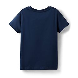 Pine Kids Single Jersey Knit Half Sleeves Night Suit with Space  Print - Navy Blue
