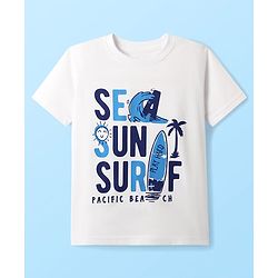 Pine Kids Cotton Knit Half Sleeves T-Shirts With Cool Dude Text Print Pack Of 5 - Red Yellow & Blue