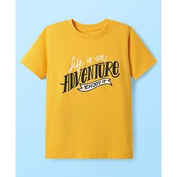 Pine Kids Cotton Knit Half Sleeves T-Shirts With Cool Dude Text Print Pack Of 5 - Red Yellow & Blue