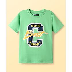 Pine Kids Cotton Knit Half Sleeves T-Shirts With Game Over Text Print Pack Of 5 - Red Light Green & White