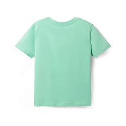Pine Kids Cotton Knit Half Sleeves T-Shirt with Logo Print - Light Green