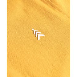 Pine Kids Cotton Knit Half Sleeves T-Shirt with Logo Print - Lemon