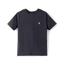 Pine Kids Cotton Knit Half Sleeves T-Shirt with Logo Print - Light Green