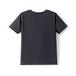 Pine Kids Cotton Knit Half Sleeves T-Shirt with Logo Print - Lemon