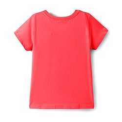 Pine Kids Cotton Knit Half Sleeves T-Shirt with Glitter Text Print - Black