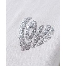 Pine Kids Cotton Knit Half Sleeves T-Shirt with Glitter Text Print - Black