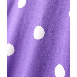 Pine Kids Single Jersey Knit Half Sleeves Co-ords Night Suit with Polka Dots Print - Purple