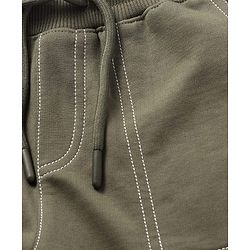 Pine Kids Knit Full Length Solid Lounge Pant with Pocket - Olive Green