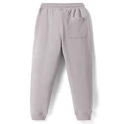 Pine Kids Knit Full Length Lounge Pant with Text Print - Grey