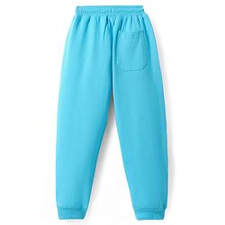 Pine Kids Knit Full Length Lounge Pant with Text Print - Light Blue