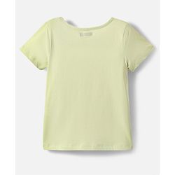Pine Kids Cotton Woven Half Sleeves Inner Top & Dungaree with Bon Appetitt Text Print - Light Green & Green
