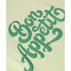 Pine Kids Cotton Woven Half Sleeves Inner Top & Dungaree with Bon Appetitt Text Print - Light Green & Green
