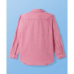 Pine Kids Cotton Woven Full Sleeves Checkered Shirt with Sleeveless T-Shirt