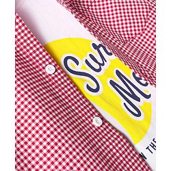 Pine Kids Cotton Woven Full Sleeves Checkered Shirt with Sleeveless T-Shirt