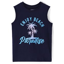 Pine Kids Cotton Woven Half Sleeves Check Shirt with Text Print Inner Tank T-Shirt - Pink & Black