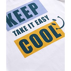 Pine Kids Cotton Knit Half Sleeves Check Shirt with T-Shirt Text Print - Grey & White