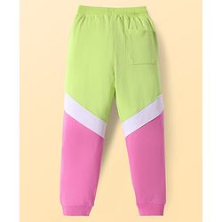 Pine Kids Knit Full Length Cut & Sew Lounge Pant with Smiley Print - Neon Pink & Green