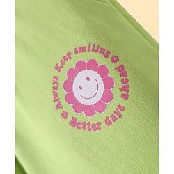 Pine Kids Knit Full Length Cut & Sew Lounge Pant with Smiley Print - Neon Pink & Green