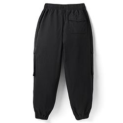 Pine Kids Cotton Elastane Woven Full Length Trouser With Cargo Pockets - Black