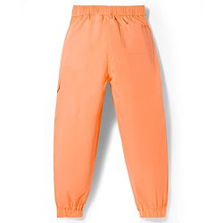 Pine Kids Cotton Elastane Knit Full Length Trouser With Cargo Pockets - Orange