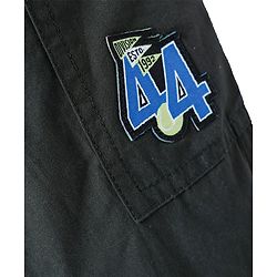Pine Kids Cotton Elastane Woven Full Length Trouser with Cargo Pocket & Patch Detailing - Black