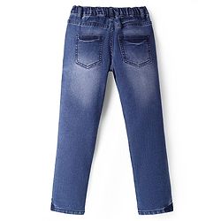 Pine Kids Denim Woven Full Length Washed Jeans  -Navy Blue