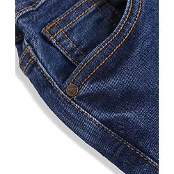 Pine Kids Denim Woven Full Length Washed Jeans  -Navy Blue
