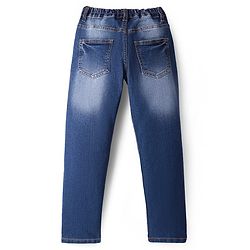 Pine Kids Denim Woven Full Length Washed Jeans - Royal Blue