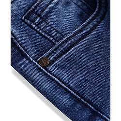 Pine Kids Denim Woven Full Length Washed Jeans - Royal Blue