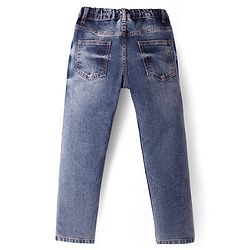 Pine Kids Denim Woven Full Length Washed Jeans - Navy Blue