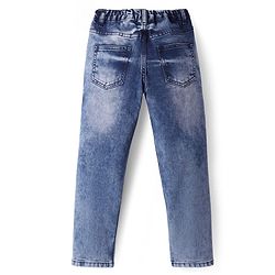 Pine Kids Denim Woven Full Length Washed Jeans - Navy Blue