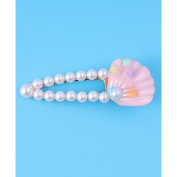 Pine Kids Free Size Hair Pins & Clips with Sea Shell Applique Pack of 3 - Light Pink
