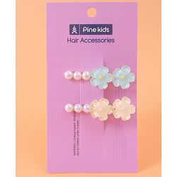 Pine Kids Hair Pins & Clips Free Size - White & Blue
