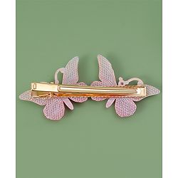 Pine Kids Hair Pins & Clips with Butterfly Applique Pack of 5 - Pink