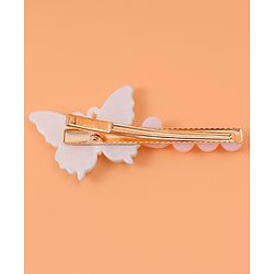 Pine Kids Free Size Hair Pins & Clips with Butterfly Applique Pack of 5 - Pink
