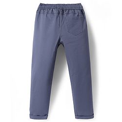 Pine Kids Cotton Woven Full Length  Solid Color Trouser - Grey