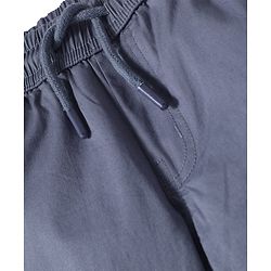 Pine Kids Cotton Woven Full Length  Solid Color Trouser - Grey