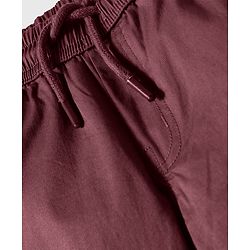 Pine Kids Cotton Woven Full Length  Solid Color Trouser - Grey