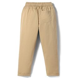 Pine Kids Cotton Woven Full Length  Solid Color Trouser - Grey
