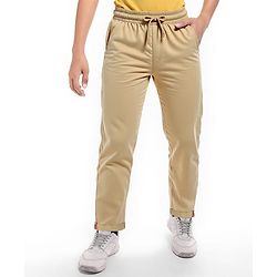 Pine Kids Cotton Woven Full Length  Solid Color Trouser - Grey