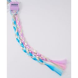 Pine Kids Free Size Braided Hair Extensions Pack of 2 - Blue & Pink
