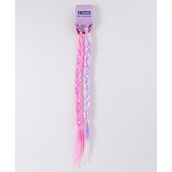 Pine Kids Free Size Braided Hair Extensions - Fuchsia & Purple