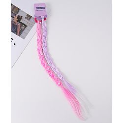 Pine Kids Free Size Braided Hair Extensions - Fuchsia & Purple