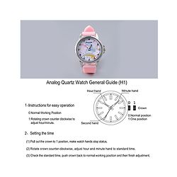 Pine Kids Analog Watch Unicorn Print With Beaded Bracelet Set - Pink