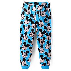 Pine Kids Disney Single Jersey Knit Full Sleeves Night Suit with Mickey Mouse Graphics - Blue