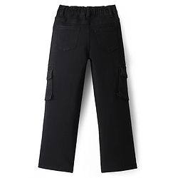 Pine Kids Full Length Washed Denim Jeans with Cargo Pockets - Black